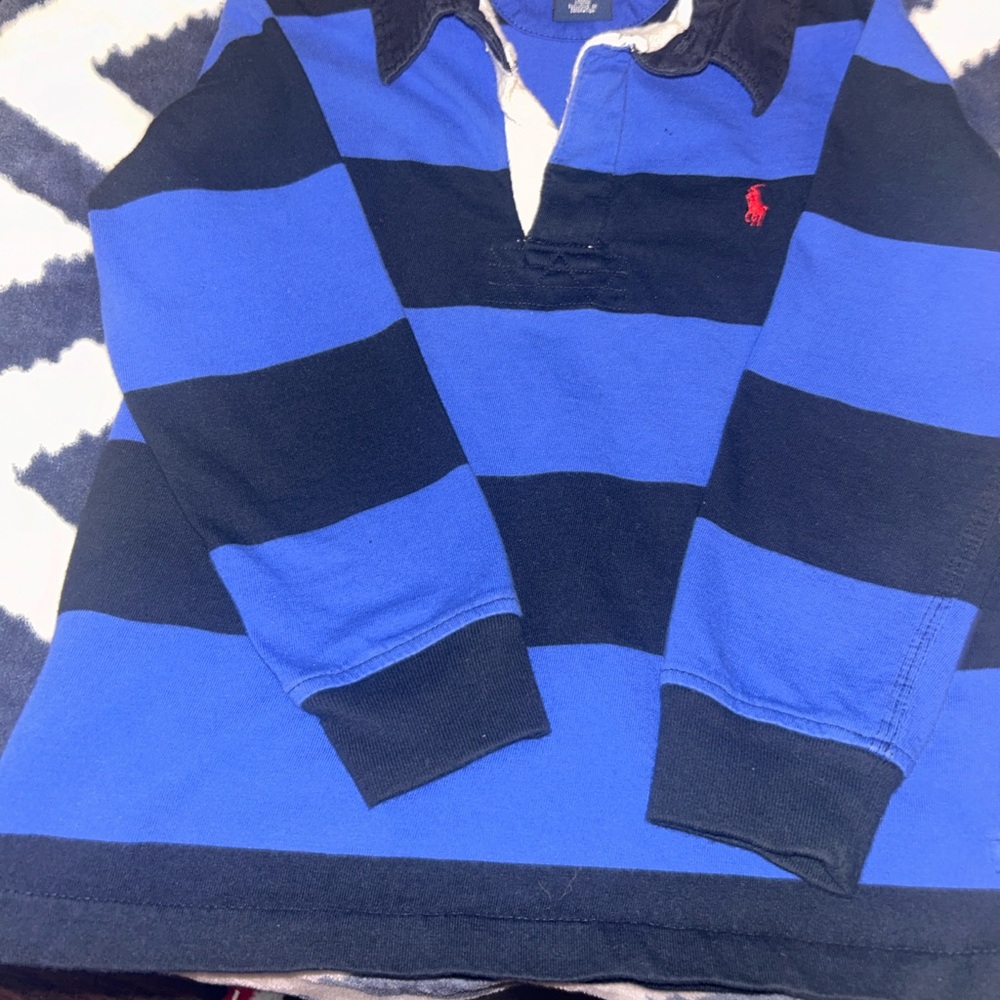 Royal blue and black boys size 6 Polo shirt